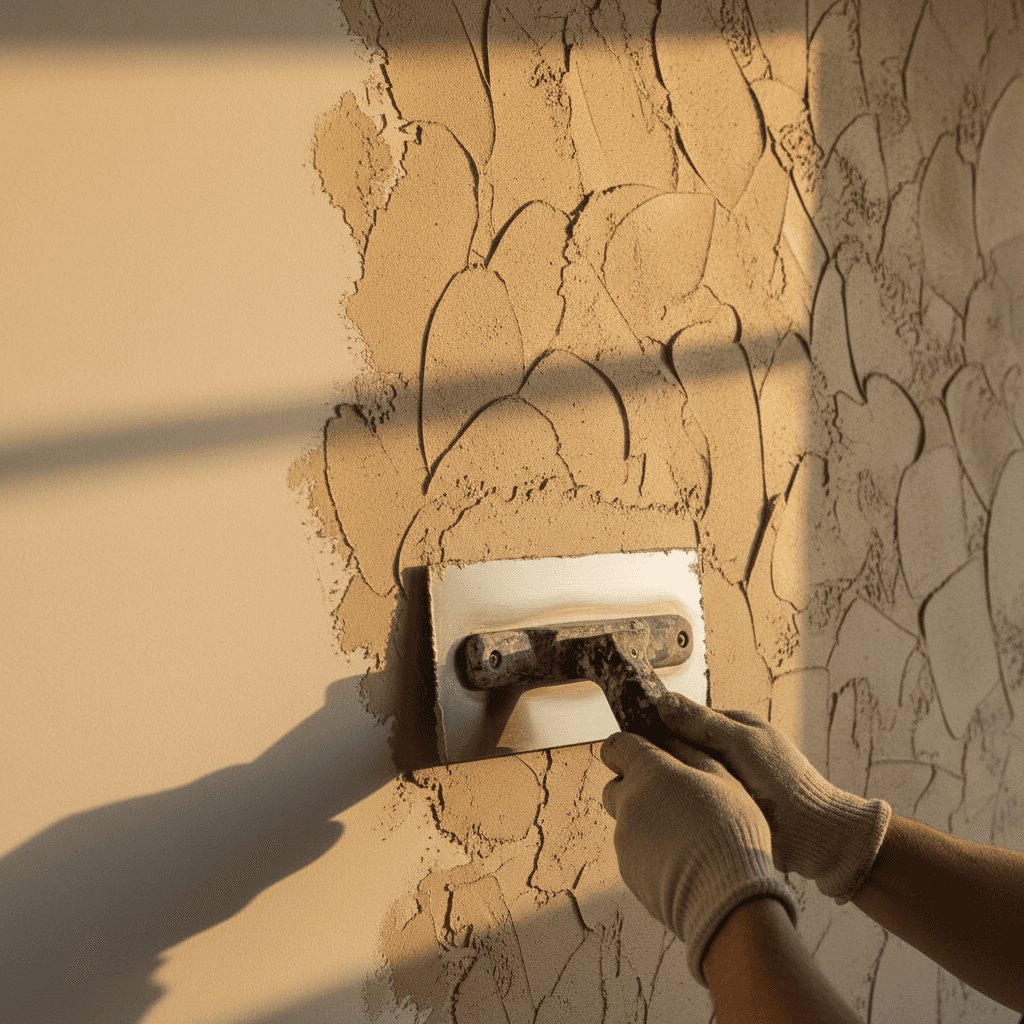 Decorative drywall finish application