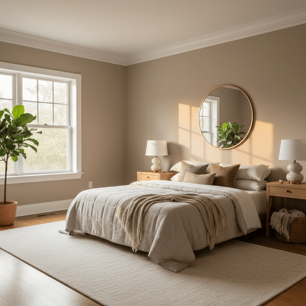 Completed interior painting project, Portland bedroom